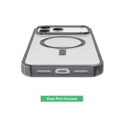 onn MagSafe Compatible Phone Case for iPhone 17 Pro Max - Metallic Gray/Clear
