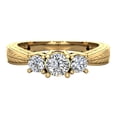 thumbnail image 4 of 3/8 CTW Past Present Future Engraved Three Stone Diamond Engagement Ring 14K Gold ( G, SI ), 4 of 5