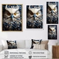 thumbnail image 4 of Designart "Eyes Of The Owl Hidden In Shadows" Animals Owl Floater Framed Wall Art Prints, 4 of 5