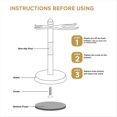 thumbnail image 4 of Soporte para Maquinillas de Afeitar de Seguridad con Portabrochas, Soporte Metal Resistente para Afeitadoras de Hombres, Compatible con Brochas y Tipo Maquinillas Afeitar B, 4 of 8