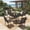 Khaki Chairs, variant on SOLAURA 5-Piece Outdoor Patio Dining Set, 41" Round Table with Umbrella Hole and Textilene Dining Chairs, Outdoor Furniture Set for Garden, Backyard, Deck, or Poolside, Black