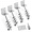 18''-4Pack-2.7'' Blade, variant on 18''/24''/30'' Ground Anchors Screw In Earth Anchor Solid Steel With L Bracket For Trampoline Mobile Home Swing Set Shed Carport T