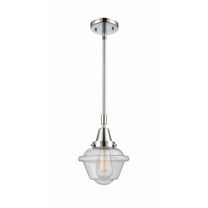 447-1S-PC-G534-Innovations Lighting-Oxford - 1 Light Stem Hung Mini Pendant In Traditional Style-9.13 Inches Tall and 7.5 Inches Wide-Polished Chrome