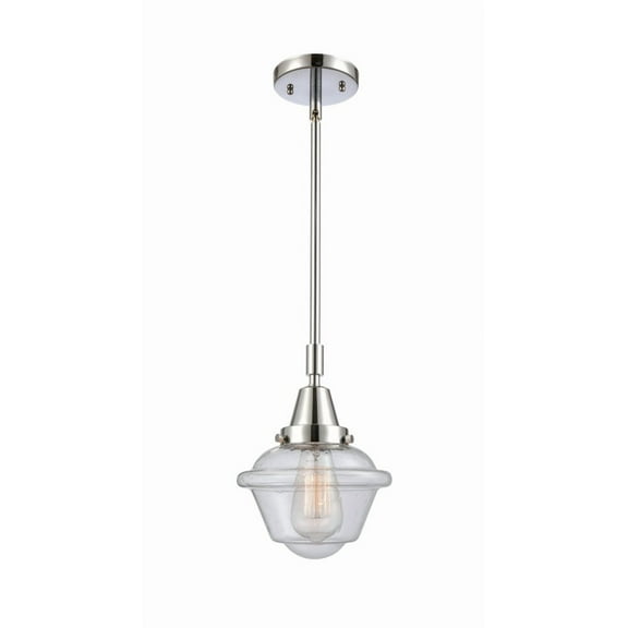 447-1S-PC-G534-Innovations Lighting-Oxford - 1 Light Stem Hung Mini Pendant In Traditional Style-9.13 Inches Tall and 7.5 Inches Wide-Polished Chrome