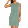 thumbnail image 3 of TaTaai Sleeveless Side Slit Dress Women's Solid Color Round Neck Slip Dress Casual Pullover Lightweight Stretchy Polyester Blend Gift, 3 of 6