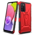 thumbnail image 7 of Galaxy A03s Case, Samsung Galaxy A03s 5G Belt Clip Holster Kickstand Shock Proof Phone Case with Tempered Glass Screen Protector - Red, 7 of 7