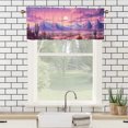thumbnail image 3 of Cactus Rod Pocket Thermal Insulated Curtain Valance Tropical Plants Desert Fantasy Purple Sky Window Treatment Valance Curtains for Bathroom 54 by 18 in, 1 Panel, 3 of 6