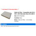 thumbnail image 2 of Cabin Air Filter - Compatible with 2018 - 2021, 2023 Mercedes-Benz E63 AMG S 2019 2020, 2 of 2