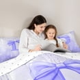 thumbnail image 5 of jejeloiu Purple Monogrammed D Twin Comforter Sets,Ribbon Bowknot Bow Bedding Set For Girls Teens Reversible 2-Piece, 5 of 8