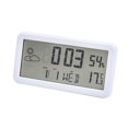 thumbnail image 2 of QualitChoice Clock Simple Style LCD Thermometer Hygrometer Smart Temperature Black White Clocks Snooze Mode Large Screen White 1Set, 2 of 6