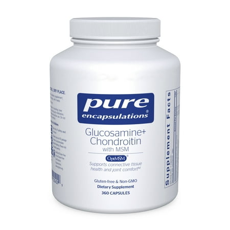 Pure Encapsulations Glucosamine Chondroitin with MSM - Supports Joint Health & Normal Cartilage Formation* - Maintains Enzyme Activity - Gluten-Free & Non-GMO - 360 Capsules