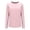 Pink, variant on Casual Long Sleeve Tops for Women Solid Color Basic Shirts Round Neck Tunic Blouses Fall Winter Clothes