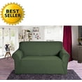 thumbnail image 2 of Elegant Comfort Collection Luxury Soft Furniture Jersey STRETCH SLIPCOVER, Loveseat Sage-Green, 2 of 2