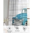 thumbnail image 6 of Farmhouse Wood Grain Sheer Curtains 84 Inch Length 2 Panels Set for Living Room/Bedroom, Modern Cactus Truck Black Plaid Kitchen Curtains Grommet Semi-Sheer Curtains Window Treatments 42"x84"x2, 6 of 7