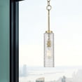thumbnail image 3 of 380-1S-BB-G380-4CL Innovations Lighting Wexford - 1 Light Stem Hung Mini Pendant In Art Deco Style-20.75 Inches Tall and 4 Inches Wide-Brushed Brass, 3 of 3