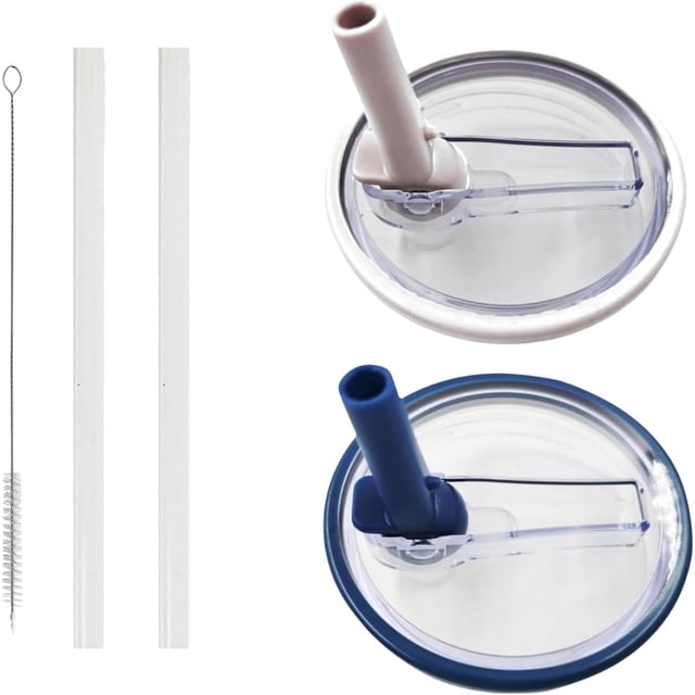 2025 New 30 oz 40 oz Tumbler Flip Straw Lid Replacement Compatible with Stanley Quencher Tumbler Cup, 2 PCS Leak-Proof Compatible with Stanley 30 oz Spill Proof Lid Valentine Day