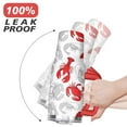 thumbnail image 6 of 40oz Colorful Red Crab Stainless Steel Flip Straw Tumbler Spill Proof Travel Cup Double Wall Vacuum Insulated Coffee Mug with Top Handle, 6 of 6