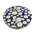 thumbnail image 1 of Disketp Daisy Floral Funda Redonda para Taburete, Funda de Cojín para Silla de Bar Suave y Elástica-12 inch, 1 of 7