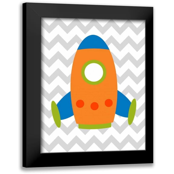 Robinson, Tamara 12x14 Black Modern Framed Museum Art Print Titled - Chevron Rocket I