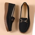 thumbnail image 5 of Wedges Slip on Penny Loafer for Women 2025 Classic Platform Non Slip Work Walking Flat Spring Fall Boat Shoes, 5 of 5