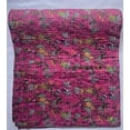 thumbnail image 2 of Handblock Multi Vintage BirdParadisePrint Handmade Cotton Kantha Quilting Throw Blanket Hippie Queen/King Size Bohemian Block Kantha Quilt, 2 of 5