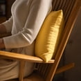 thumbnail image 5 of Yellow Striped Throw Pillow with Insert, Decorative Cushion for Sofa Couch Bedroom, Soft Woven Farmhouse Boho Accent Pillow, 5 of 5