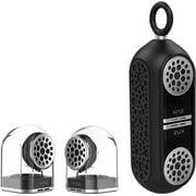 KNZ GoDuo Portable Bluetooth Speakers with Magnetic Connectable Base, L/R True Stereo Sound and B, Water and Shock
