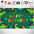 thumbnail image 5 of Colorful Dinosaur Themed Happy Birthday Banner Party Decoration Backdrop Background for Birthday Party Celebrations Photography Props Kids Party Decorations, 5 of 8