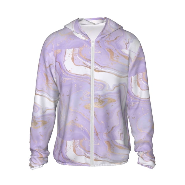 Balery Lavender Glitter Foil Stripes Sudadera ligera de manga larga con capucha y protección solar UPF 50+ para hombre y mujer, ideal para pesca y running-3X-Large
