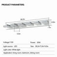 thumbnail image 4 of Modern 6-Light Chrome LED Vanity Light with Acrylic Shades, Bathroom Wall Fixture Over Mirror for Makeup Table, Energy Efficient, Sleek Design, Easy to Install, 4 of 12