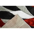 thumbnail image 5 of 4D Shaggy Rug Hand Carved Plush Thick Modern Contemporary Abstract For Living Room Bedroom 6994 (2'6"x7'9" Runner,Red), 5 of 8