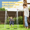 thumbnail image 6 of KloKick Toddler Swing - Baby Swing with Foldable Stand, Indoor/Outdoor Swing Set for Ages 1-3, Canvas Seat, 55lbs Capacity, 6 of 7