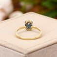 thumbnail image 2 of Oval Cut Alexandrite Engagement Ring 14K Yellow Gold Plated Ring Minimalist Promise Ring Solitaire Ring June Birthstone Ring Gemstone Wedding Ring, 2 of 4