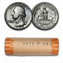 1972 Washington Quarter 40-Coin Roll BU