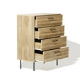 thumbnail image 6 of LuxenHome Mid-Century Modern Wave 4-Drawer 31.5-Inch Wide Accent Chest, 6 of 10