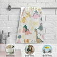 thumbnail image 6 of SKYSONIC Dinosaur Soft Hand Towels set of 2, Absorbent Bath Towel Decorative Fingertip Towels for Bathroom Hotel,14.4 x 28.3 inch, 6 of 7
