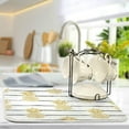 thumbnail image 5 of GZHJMY Summer Gold Pineapple&nbsp;Dish Drying Mat for Kitchen Counter, Ultra Absorbent Reversible Microfiber Dishes Drying Rack Pad Heat-resistant Mats 18x24in, 5 of 7