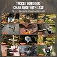 thumbnail image 2 of KFFKFF Emergency Preparedness Shovel and Axe, 16-Function Foldable Camping Tools with Hatchet, Durable Stainless Steel Shovel and Axe Duo, Versatile Crisis Survival Kit for Outdoor Adventures, 2 of 9