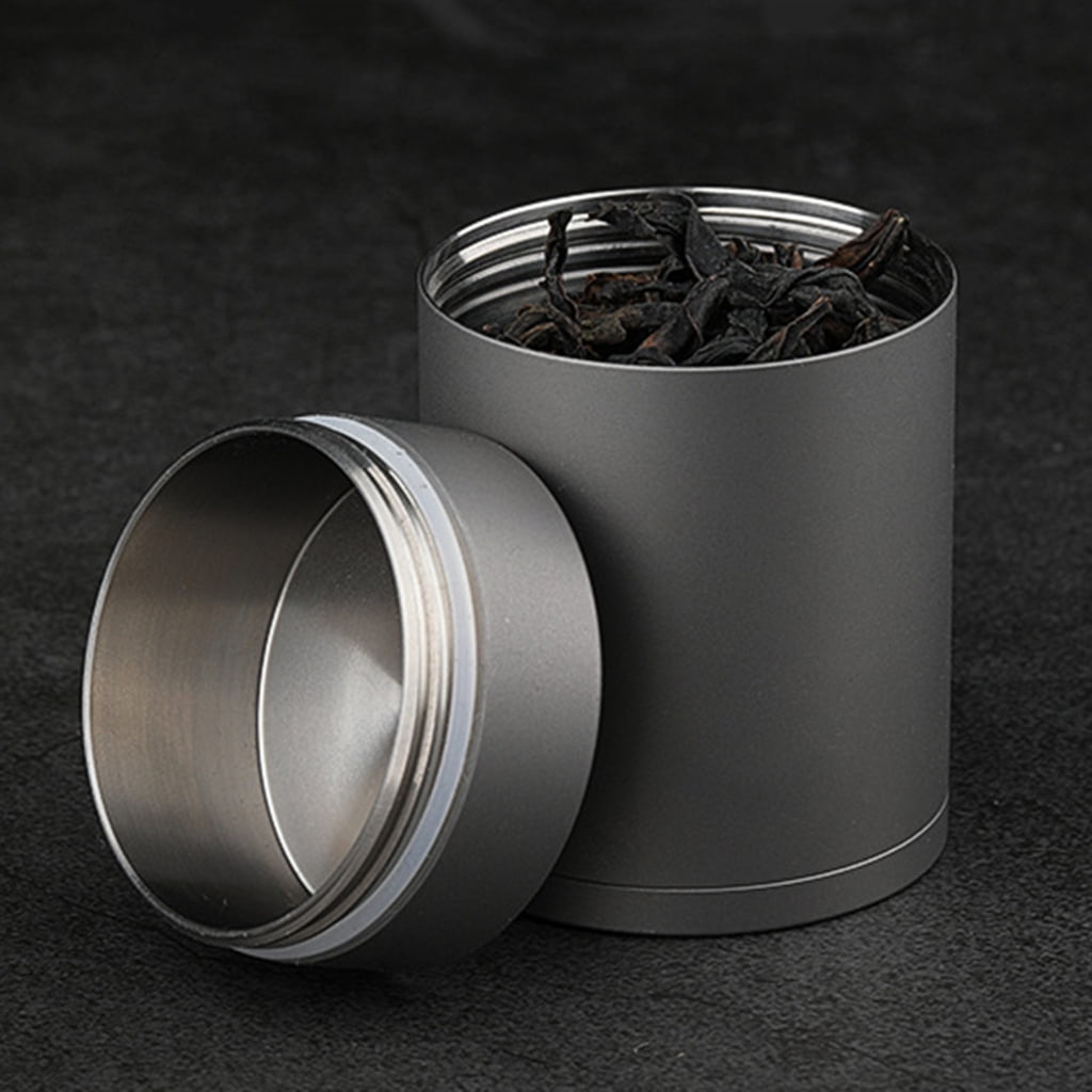 ZPAQI Large Capacity Pills Organizers Titanium Alloy Canister Outdoor Medicine Bottle