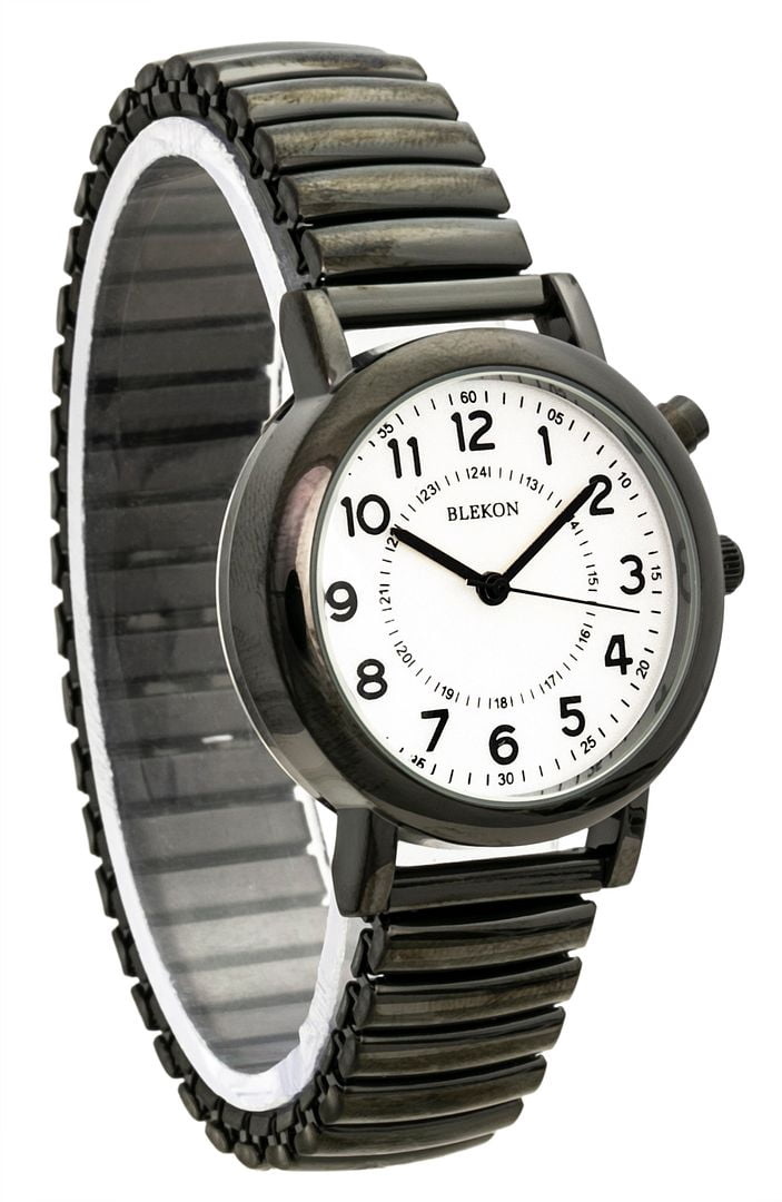Blekon Original Light Up Dial Watch for Ladies 33mm Case Push Button Glossy Expansion Band - Analog Watch with Glow in The Dark Dial, Ideal for Everyday and Party Wear