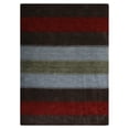 thumbnail image 2 of Rugsotic Carpets Hand Knotted Wool Area Rug 5'x8' Brown Silver Contemporary Rectangle Indoor Rug for Living Room, Bedroom Antimicrobial L00098, 2 of 8