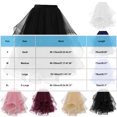thumbnail image 3 of Elastic Waist A-Line Flared Princess Skirt Fashion Skirt Womens Ladies Solid Skirts Puff Hem Mesh Long Skirt, 3 of 3