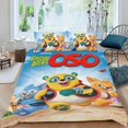 thumbnail image 2 of Agente Oso Conjunto de sábanas temático, trío de piezas, cómodo y amigable con la piel, diseño único, regalo de decoración para el hogar para familiares, amigos y fans, 90 cm * 190 cm, 2 of 6