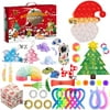 Biekopu Christmas Pop Advent Calendar Toy Set Xmas Fidget Box, 2021 Countdown Calendar Cheap Sensory Fidget Toys Pack Boxes for Kids Adults, Surprise Gifts Boxes Xmas Party Favor