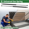 thumbnail image 2 of Unique Bargains Supports à Gaz 500mm Ressorts à Gaz 200N Acier au Carbone Noir 2 Pcs Boîte à Outils RV Couvercle de Boîte de Rangement Couvercle de Porte d'Armoire, 2 of 7