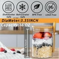 thumbnail image 6 of Overnight Oats Containers with Lids,16oz Overnight Oats Jars 4 Pack, Oatmeal Cups,Meal Prep Containers,Glass Meal Prep Containers with Lids,China Pudding Jars, 6 of 8