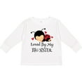 thumbnail image 3 of Inktastic Little Sister Ladybug Girls Long Sleeve Toddler T-Shirt, 3 of 5