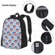 thumbnail image 3 of Balery Donut with the USA Fag Mochila escolar 3 en 1 para niños: mochila resistente con lonchera térmica y estuche para lápices. Mochila escolar para niños y niñas., 3 of 7