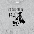 thumbnail image 4 of Inktastic I'd Rather Be in Paris Shopping and Travel Girls Baby Dress, 4 of 5