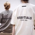 thumbnail image 2 of Miedo De Dios Niebla De Doble Línea Esenciales Cinta Letras De Manga Corta Alta Calle casual Pareja Suelta Camisetapangjing, 2 of 4